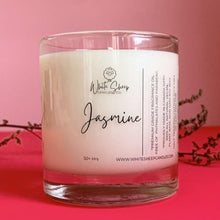 Load image into Gallery viewer, Jasmine - Handmade with 100% Natural Soy Wax - Premium Grade Essential and Fragrance Oils FREE of Phthalate and Paraben - Cotton Wick FREE of Lead and - Zinc - Cruelty FREE - White Sheep Candles
